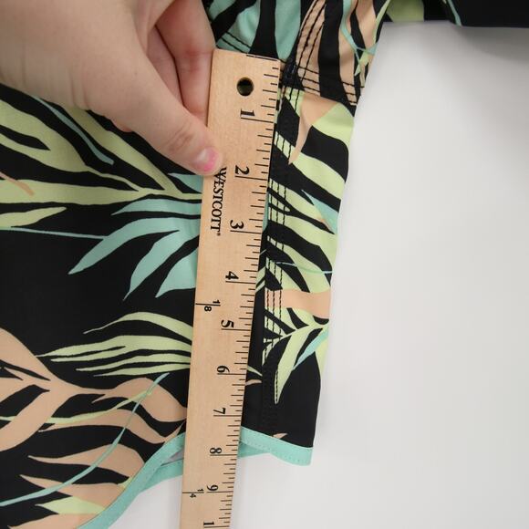 Volcom Swim Trunks Boardshorts Gray Palm Leaf Print 4 Way Stretch Size 31 NWT - Picture 5 of 11